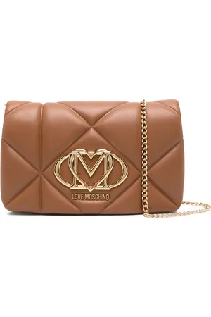 Moschino Small logo-plaque shoulder bag