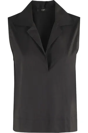 SEVENTY BY SERGIO TEGON Wingtip-collar sleeveless blouse