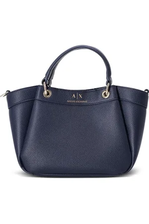 Armani Exchange AX logo-debossed faux-leather shoulder bag