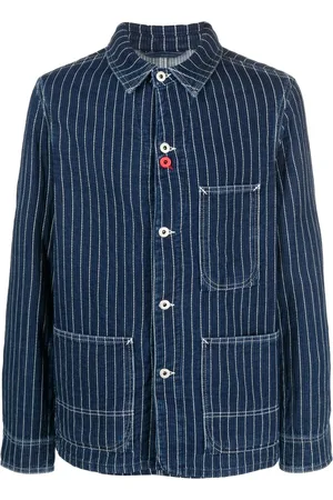 Kenzo Logo-patch striped jacket