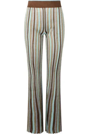 CIRCUS HOTEL Striped flared trousers