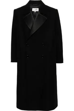 Maison Margiela Contrasting lapels double-breasted coat