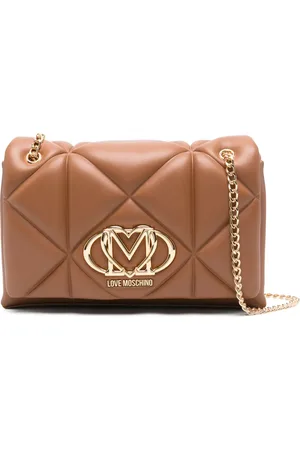 Moschino Medium logo-plaque shoulder bag