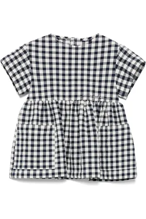 Il gufo Gingham-check dress