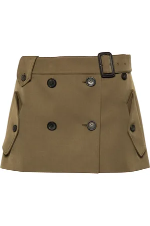 Miu Miu Belted virgin wool miniskirt