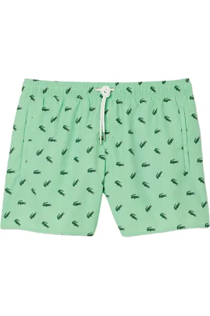 Lacoste Crocodile-print swim shorts
