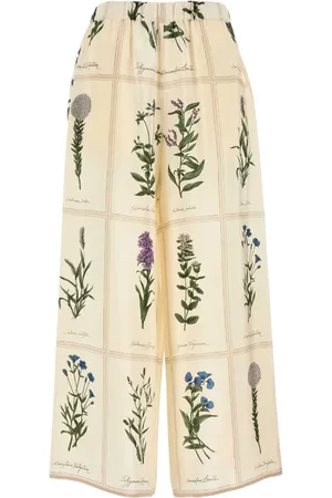 Max Mara Lory floral-print wide-leg trousers