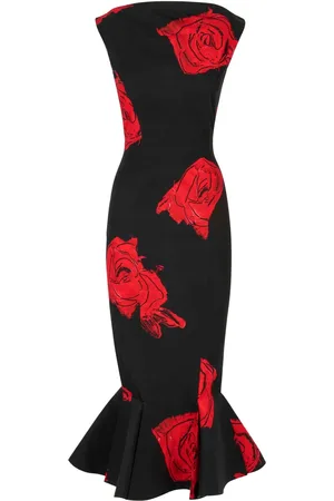 Marni Rose-printed mermaid dress