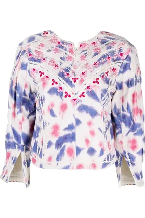 Isabel Marant Abstract-print long-sleeve blouse