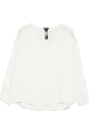 Emporio Armani Embroidered-logo blouse