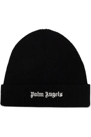 Palm Angels Logo-embroidered beanie hat