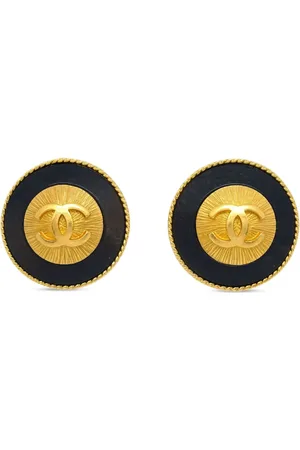 CHANEL 1993 Button clip-on earrings