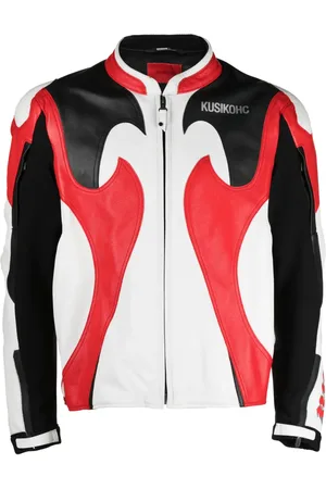 Kusikohc Graphic-print leather jacket