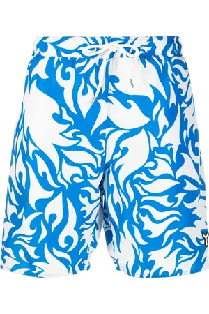 YES I AM Graphic-print drawstring swim shorts