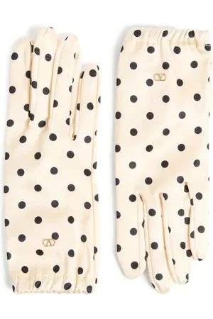 VALENTINO GARAVANI VLogo Signature polka dot-print gloves