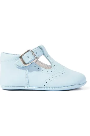 Andanines Buckle-detail leather pre-walkers