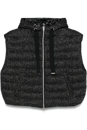 HERNO Lurex-detailed gilet