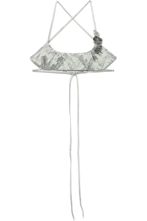 BLUMARINE Crinkled satin top