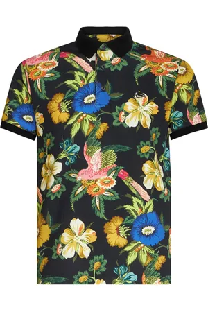 Etro Floral-print cotton polo shirt