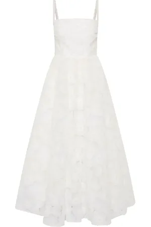 Rebecca Vallance Deliah floral-embroidered midi dress