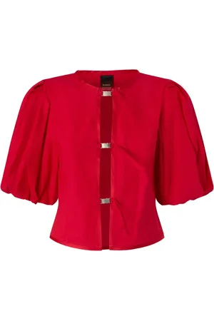Pinko Puff-sleeve crop top