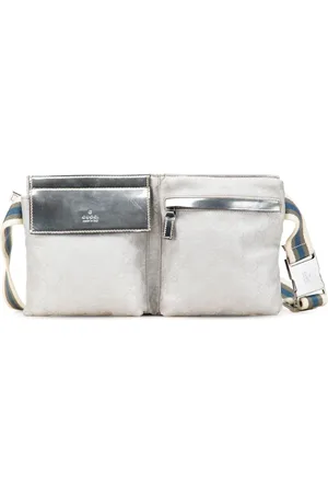 Gucci 2000-2015 GG Canvas Web Double Pocket belt bag