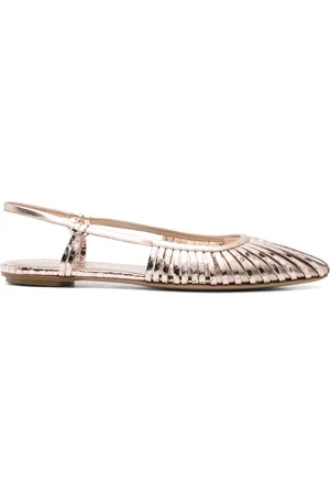 ROBERTO DEL CARLO Metallic-effect ballet flats