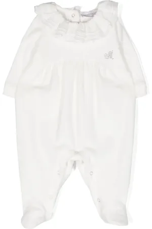 MONNALISA Ruffle-collar cotton onesie