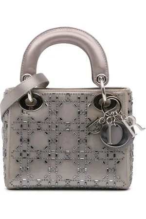 Dior 2018 Mini Satin Cannage Beaded Lady Dior satchel