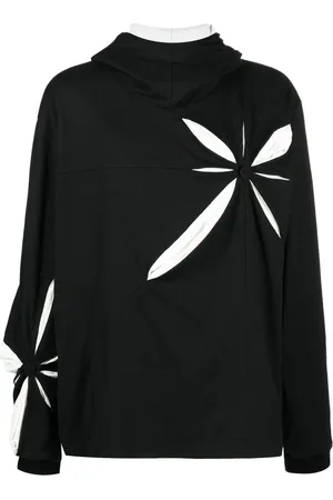 Kusikohc Origami-pattern cotton hoodie