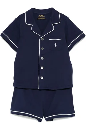 Ralph Lauren Polo Pony-embroidered short and shirt set
