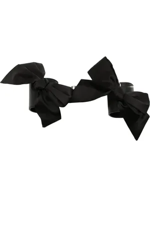 FLEUR DU MAL Bow-detail leather cuffs