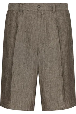 Dolce & Gabbana Pleat-detail linen tailored shorts