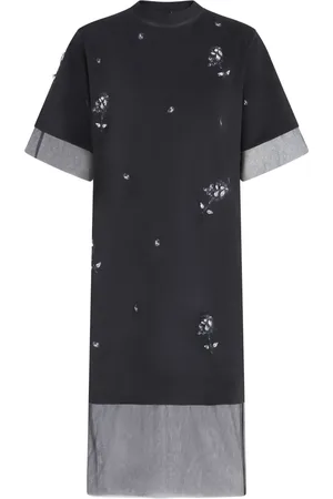 Pinko Mesh panel T-shirt dress
