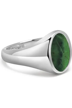 Nialaya Jade polished signet ring