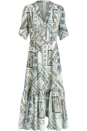 Etro Paisley-print patchwork flared dress