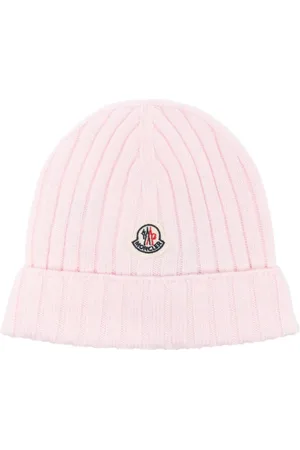 Moncler Logo-appliqué ribbed beanie