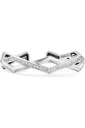 David Yurman Sterling Zig Zag Stax™ diamond cuff bracelet (5mm)