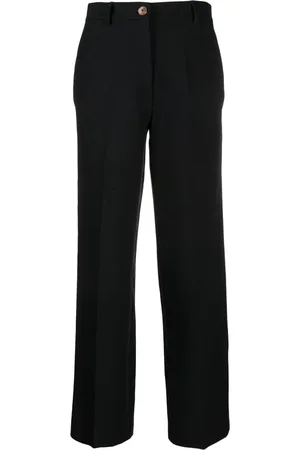 ALYSI Pressed-crease straight-leg trousers
