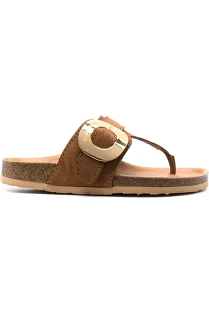 See by Chloé Logo-plaque suede slides