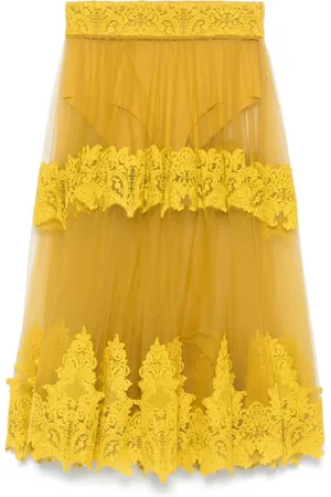 Elisabetta Franchi Tulle midi skirt