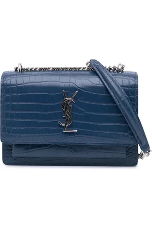 Saint Laurent 2017 Croc Embossed Sunset Wallet On Chain crossbody bag
