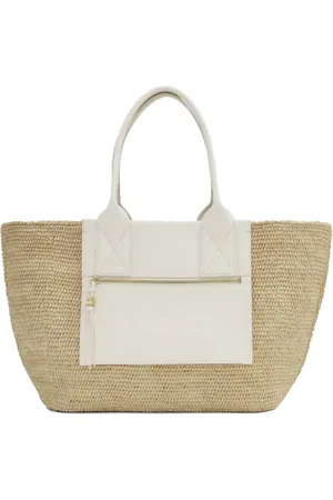 Ganni Medium raffia tote bag