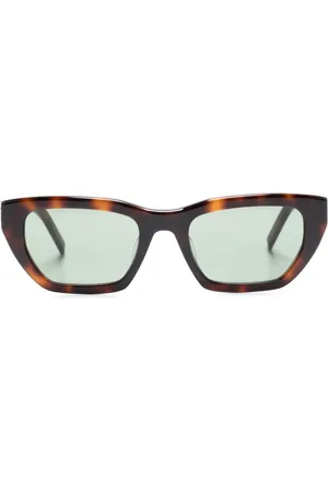 Saint Laurent Logo-plaque cat-eye sunglasses