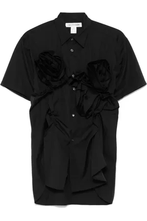 Comme des Garçons Floral-appliqué shirt