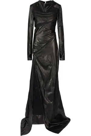 GCDS Leather maxi dress