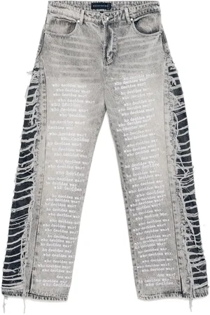 Who Decides War Ultra flared scripture jeans