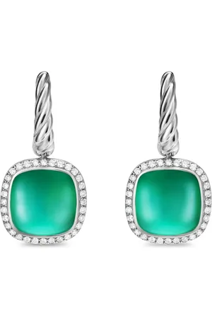 David Yurman Sterling Albion diamond drop earrings