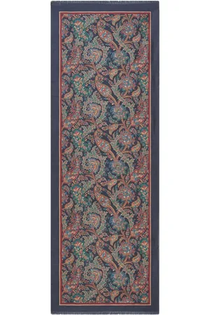 Etro Frayed floral-print scarf