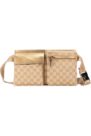 Gucci 2000-2015 GG Canvas Web Double Pocket belt bag